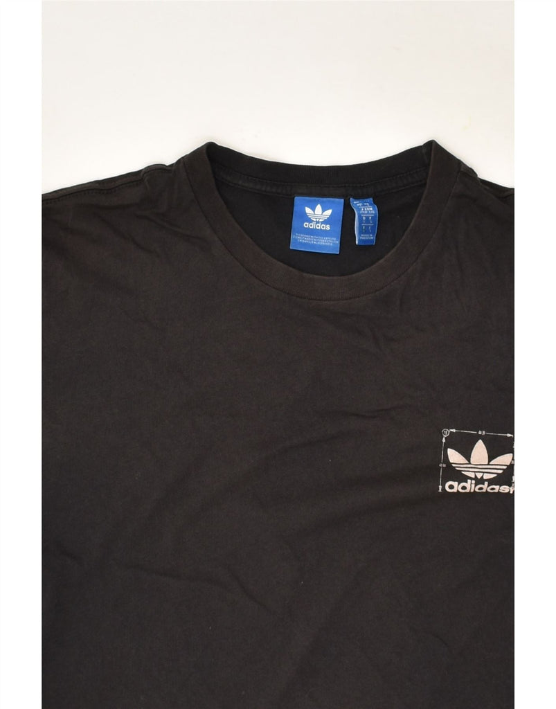 ADIDAS Mens Graphic T-Shirt Top Large Black Cotton | Vintage Adidas | Thrift | Second-Hand Adidas | Used Clothing | Messina Hembry 