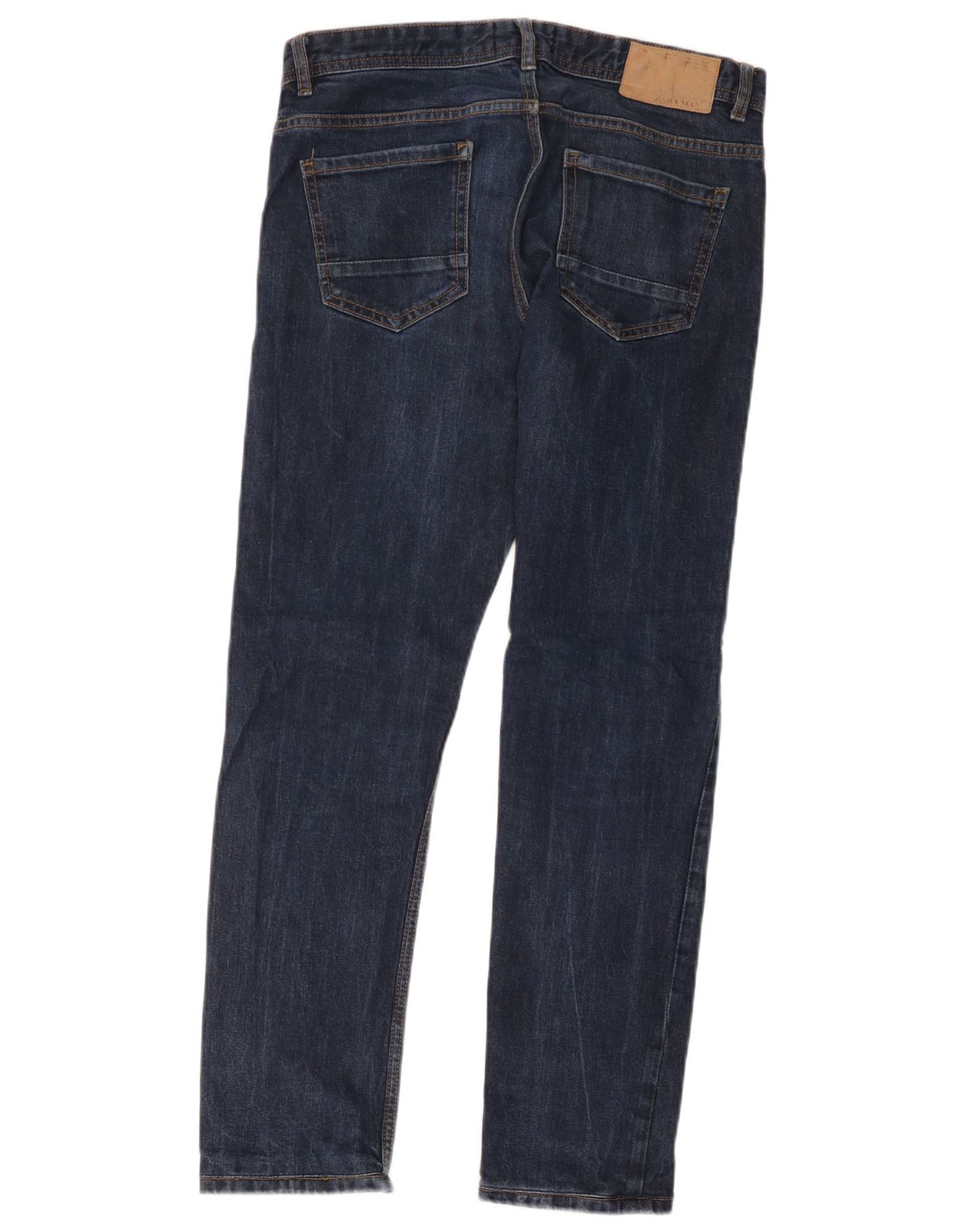Zara Mens Slim Jeans EU 40 Medium W32 L29 Navy Blue Cotton