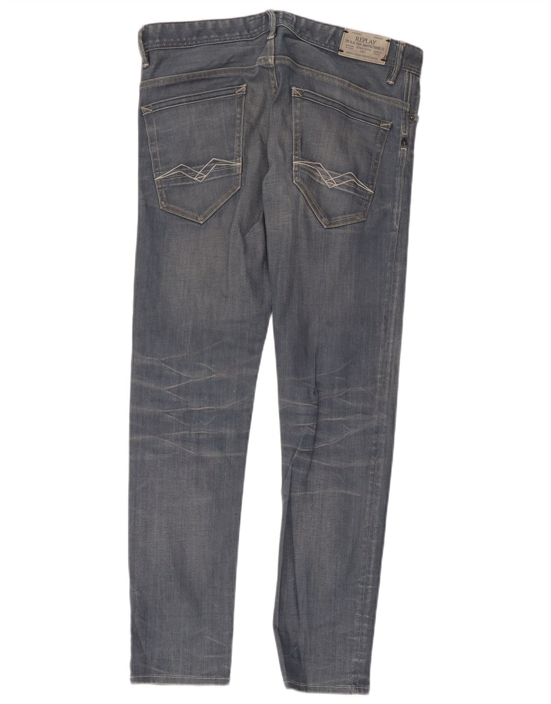 Replay Mens Slim Jeans  W33 L32 Blue Cotton