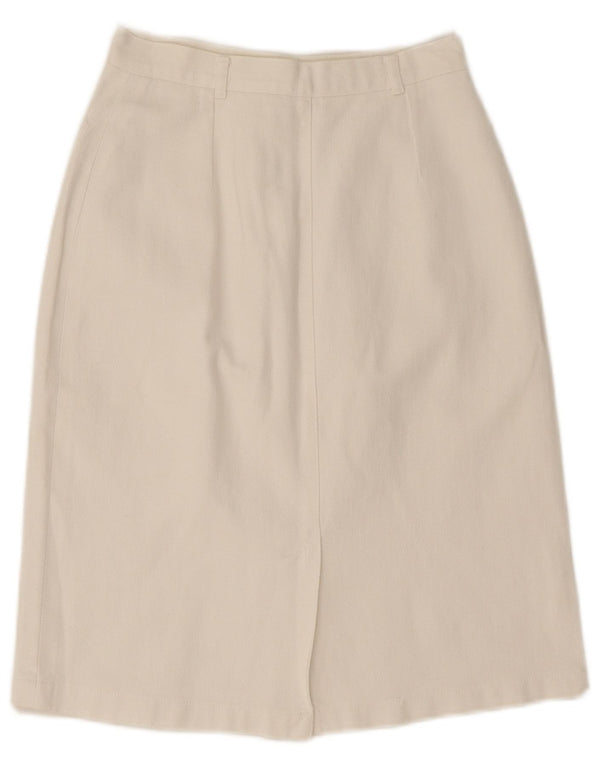 Vintage Womens Denim Skirt W24 XS White