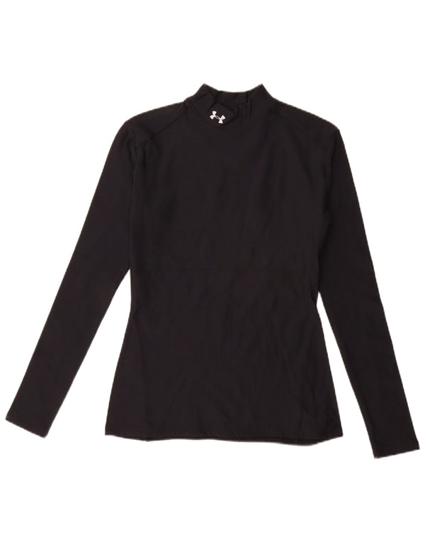 UNDER ARMOUR Girls Top Long Sleeve 13-14 Years Black