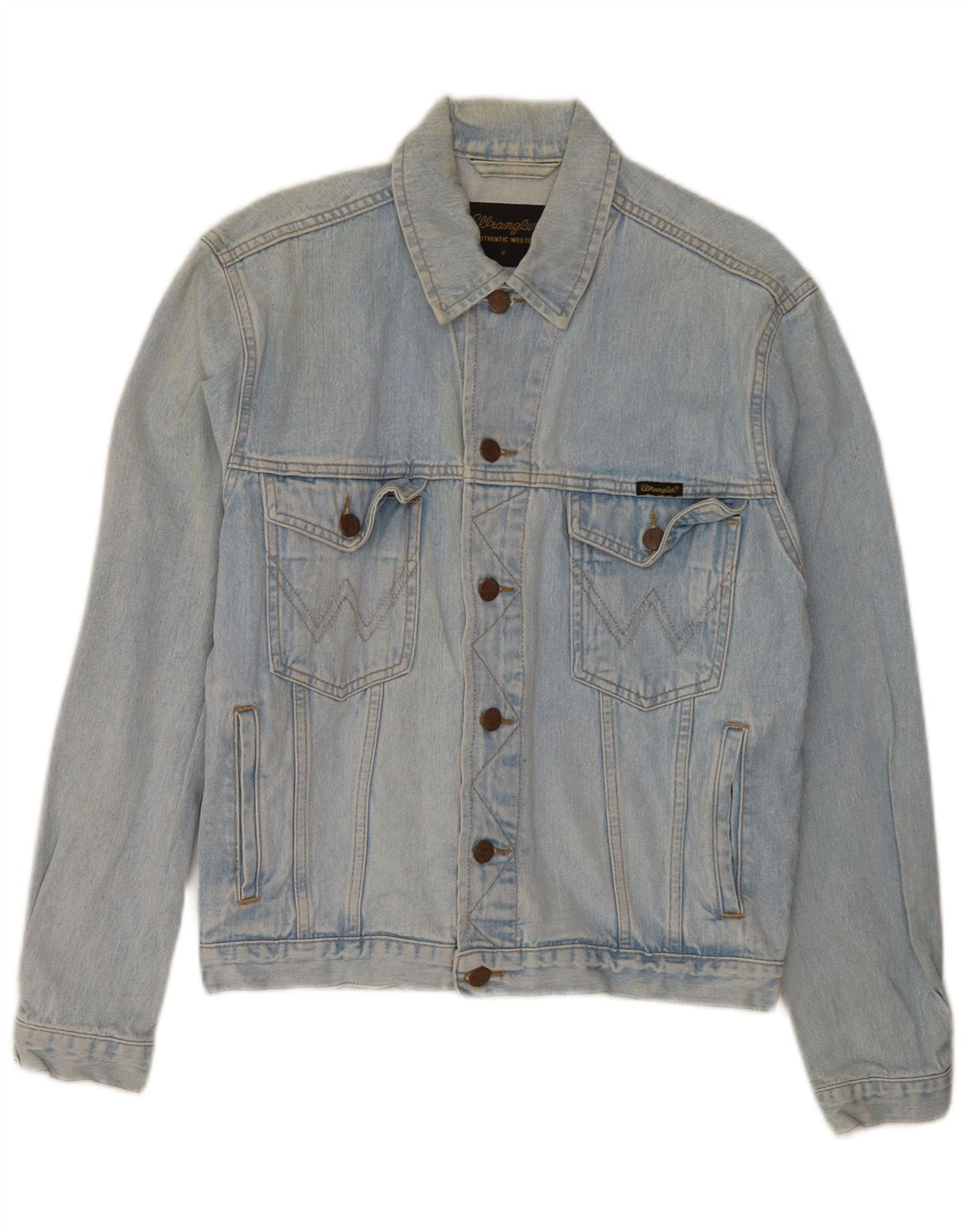 Wrangler Mens Denim Jacket UK 36 Small Blue Cotton