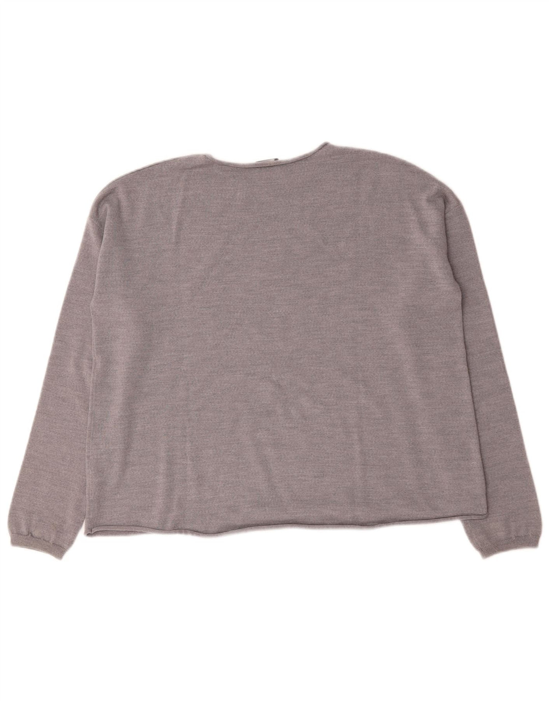 Aspesi Womens Boat Neck Jumper Sweater UK 16 Large Grey Wool