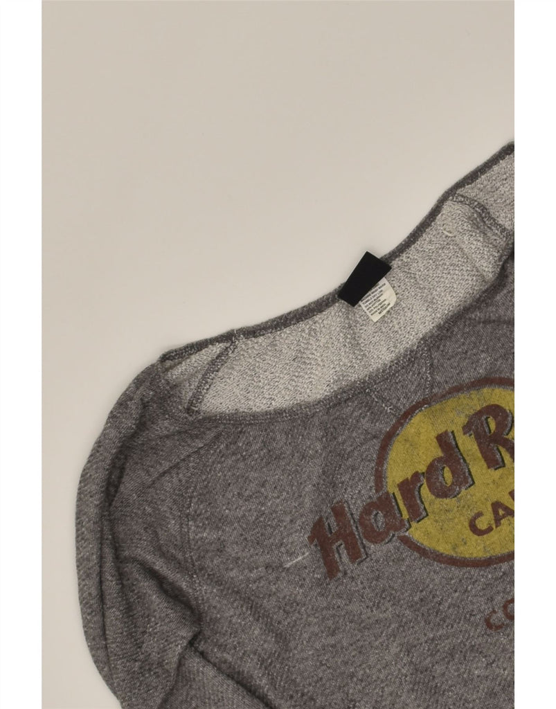 HARD ROCK CAFE Womens Cologne Graphic Sweatshirt Jumper UK 12 Medium Grey | Vintage Hard Rock Cafe | Thrift | Second-Hand Hard Rock Cafe | Used Clothing | Messina Hembry 