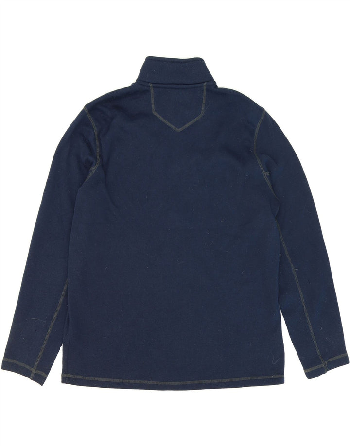 EDDIE BAUER Mens Zip Neck Sweatshirt Jumper Large Navy Blue Polyester Vintage Eddie Bauer and Second-Hand Eddie Bauer from Messina Hembry 