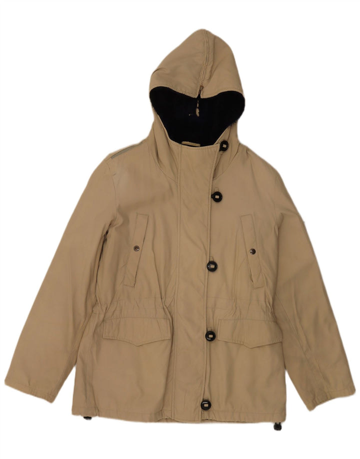 Geox Womens Respira Hooded Oversized Parka Jacket UK 14 Large Beige