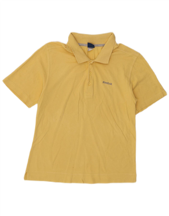 Reebok Womens Polo Shirt UK 10 Small Yellow