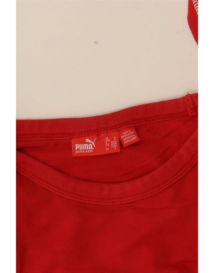 Puma Mens Graphic Top Long Sleeve Small Red
