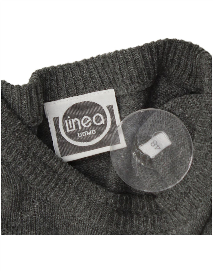 LINEA Mens Crew Neck Jumper Sweater IT 48 Medium Multicoloured Striped