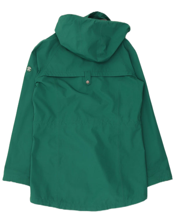 Barbour Womens Hooded Rain Jacket UK 10 Small Green Polyester