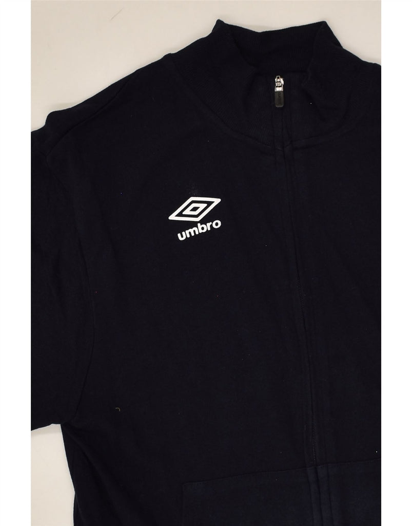 UMBRO Mens Slim Tracksuit Top Jacket XL Navy Blue Cotton | Vintage Umbro | Thrift | Second-Hand Umbro | Used Clothing | Messina Hembry 