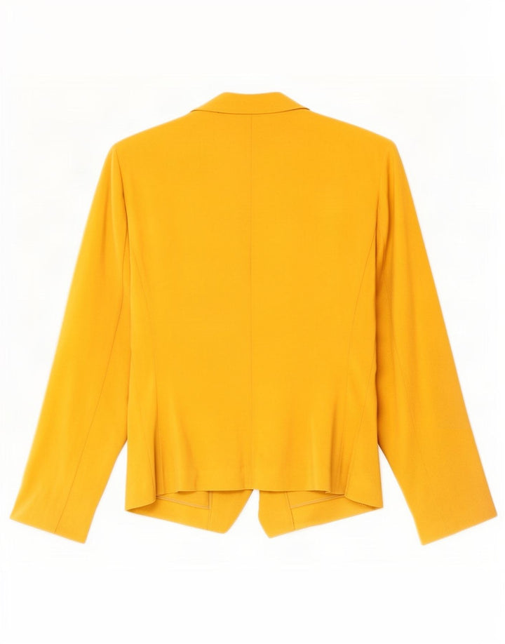 Marks & Spencer Womens Open Blazer Jacket UK 20 2XL Yellow Polyester