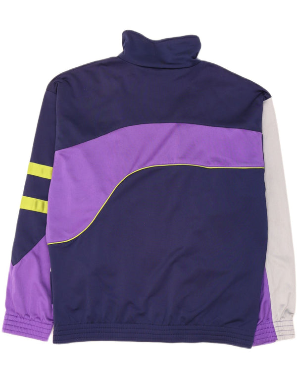 Lotto Mens Graphic Tracksuit Top Jacket Large Navy Blue Colourblock