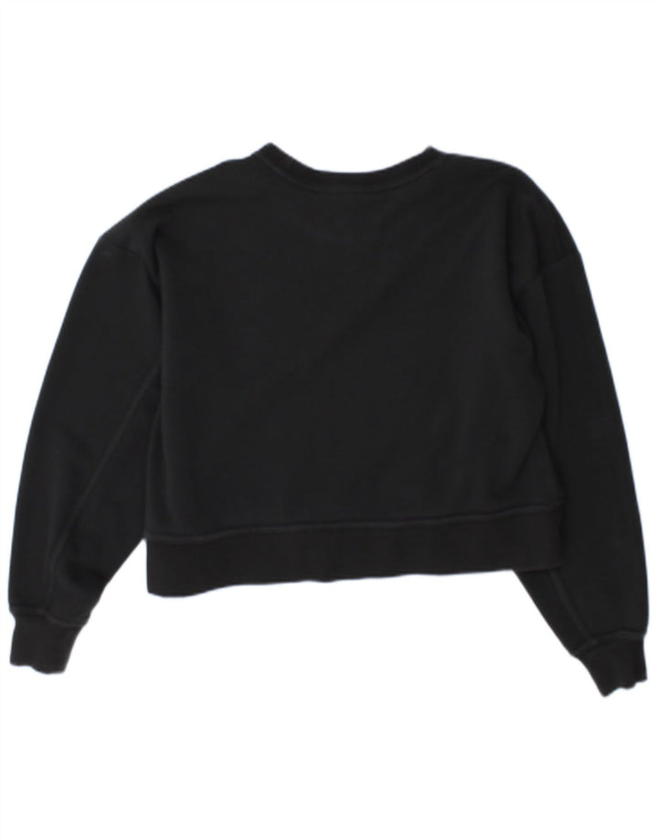 Nike Womens Graphic Oversized Sweatshirt Jumper UK 6 XS Grey Cotton