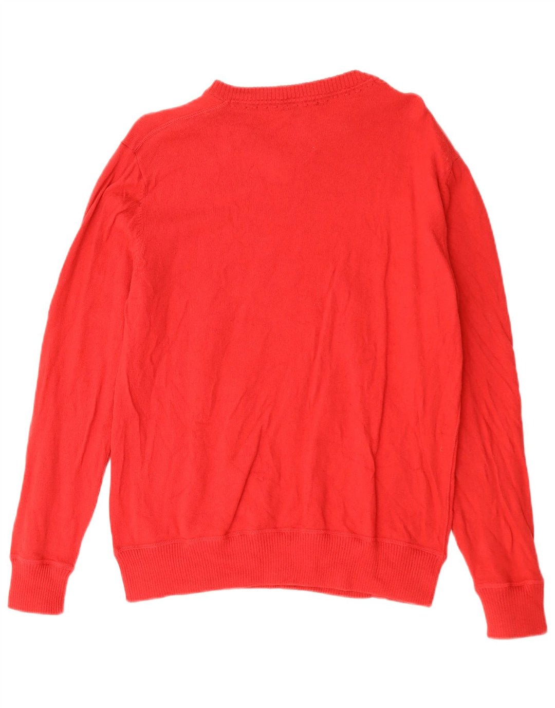 Think Pink Womens V-Neck Jumper Sweater XL Red Wool