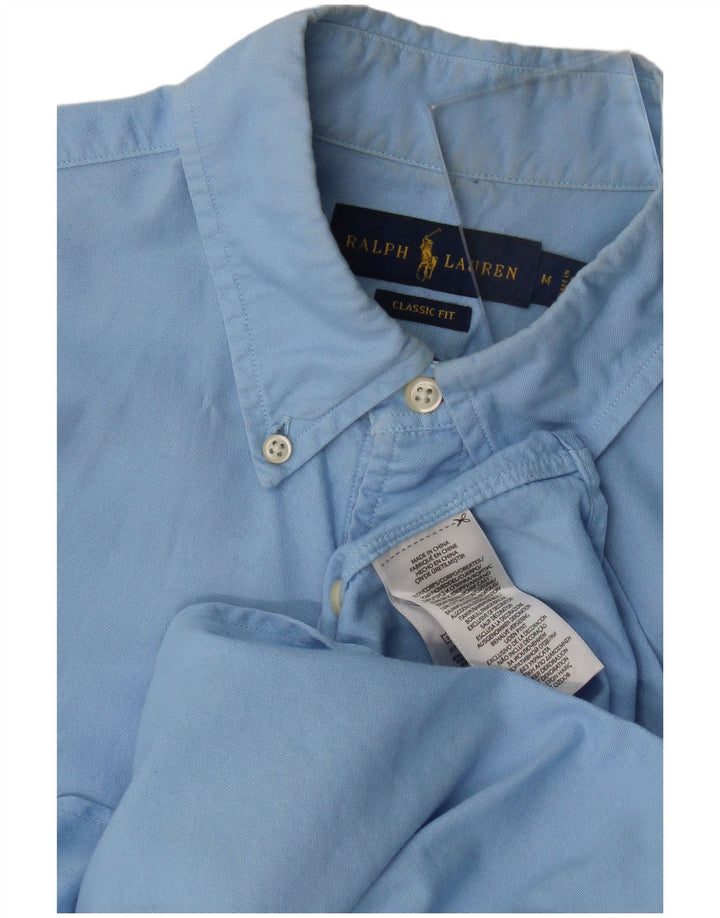 Ralph Lauren Mens Classic Fit Shirt Medium Blue Cotton