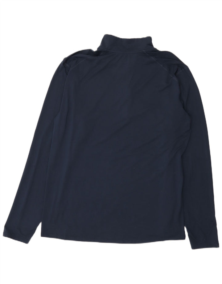 Nike Mens Dri Fit Graphic Zip Neck Pullover Tracksuit Top XL Navy Blue
