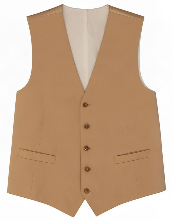 Vintage Mens Waistcoat IT 50 Medium Beige