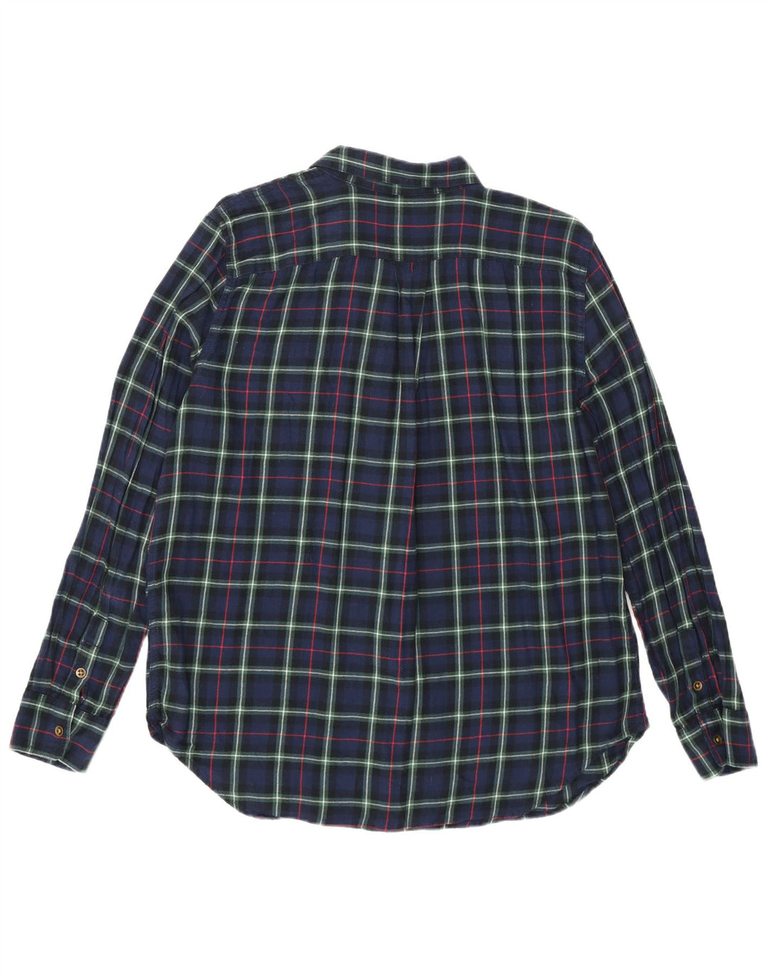Chaps Womens Flannel Shirt UK 16 Large Navy Blue Check Cotton
