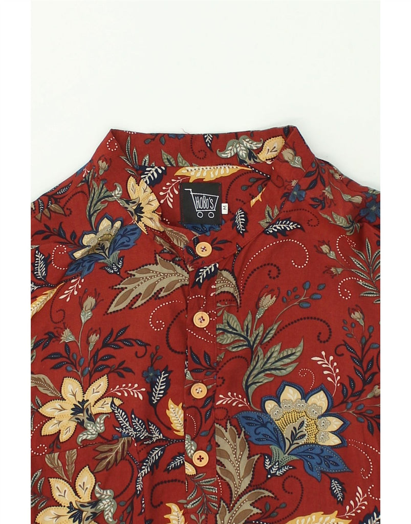 VINTAGE Womens Pullover Shirt UK 14 Medium Burgundy Floral | Vintage Vintage | Thrift | Second-Hand Vintage | Used Clothing | Messina Hembry 