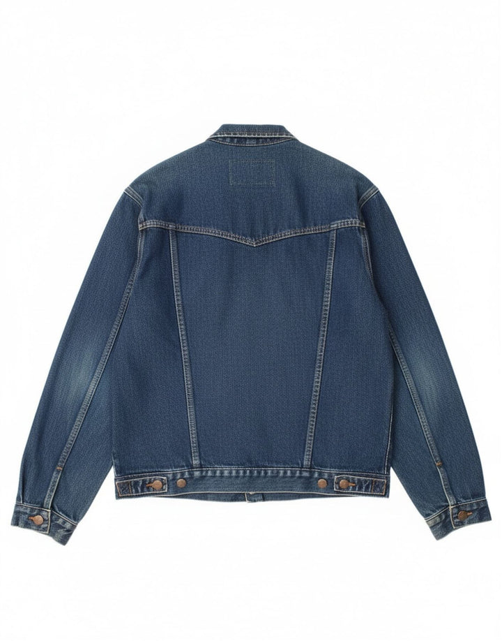 Wrangler Mens Denim Jacket UK 38 Medium Blue Cotton