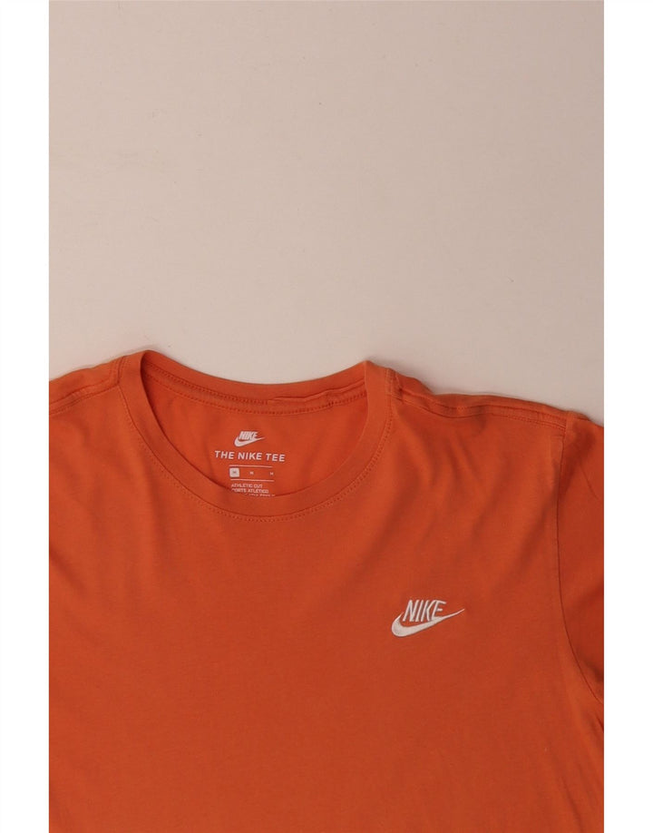 Nike Mens T-Shirt Top Medium Orange Cotton
