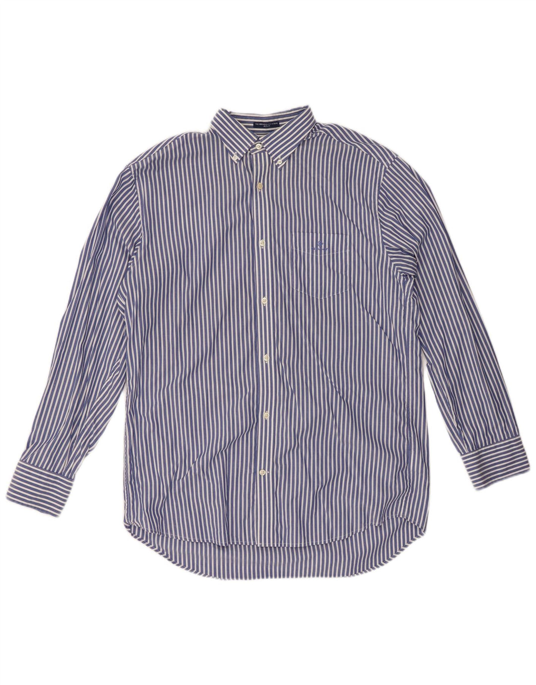 GANT Mens Regular Fit Shirt Size 41/42 16 1/2 Large Blue Pinstripe Cotton