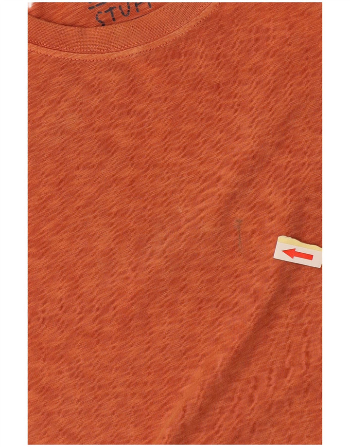 WHITE STUFF Mens T-Shirt Top Medium Orange Flecked Cotton