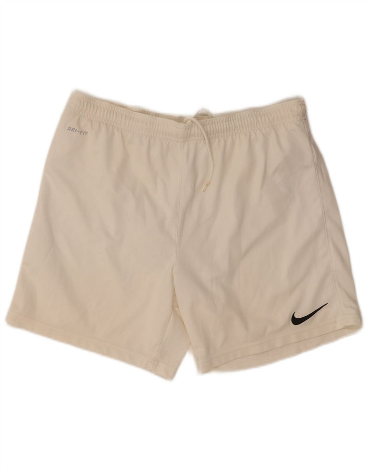 Nike Mens Dri Fit Sport Shorts Medium White Polyester