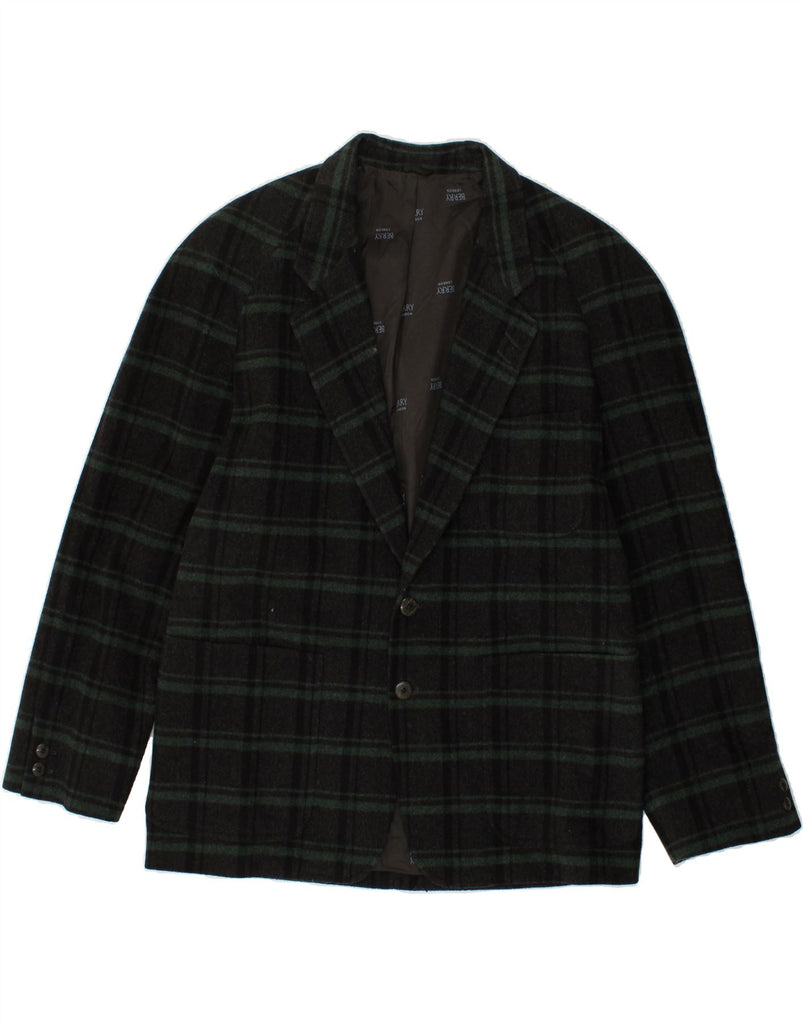 VINTAGE Mens 2 Button Blazer Jacket IT 52 XL Green Check Wool Vintage Vintage and Second-Hand Vintage from Messina Hembry 