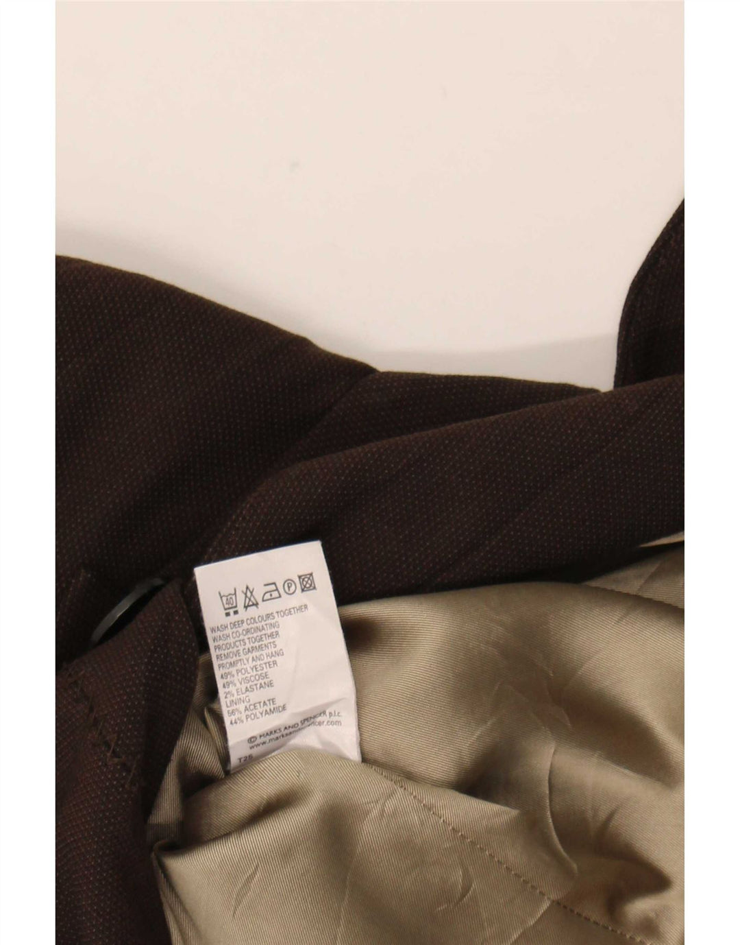 Marks & Spencer Womens 1 Button Blazer Jacket UK 14 Medium Brown