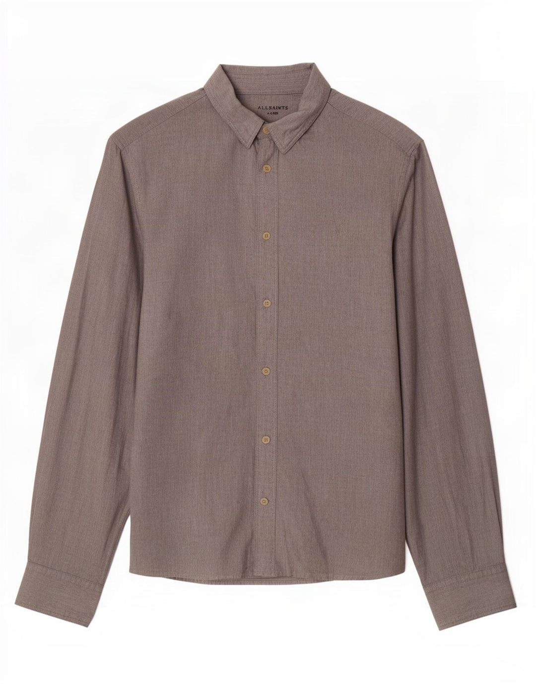 All Saints Mens Shirt XL Grey Cotton