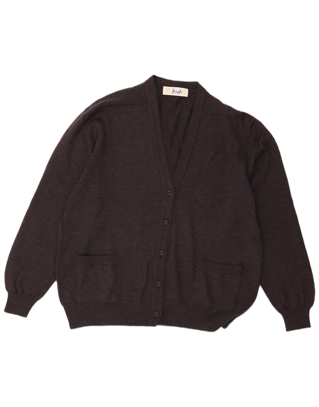 Pringle Womens Oversized Cardigan Sweater IT 46 Large Black Lambswool