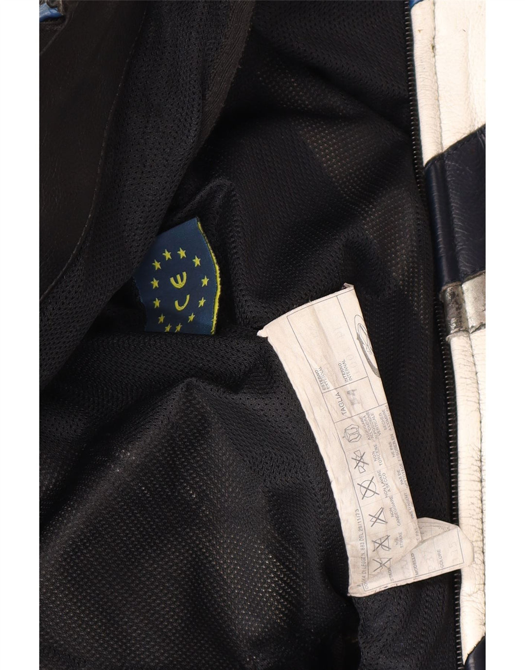 Spidi Mens Leather Racer Jacket IT 54 Large Black Colourblock Leather