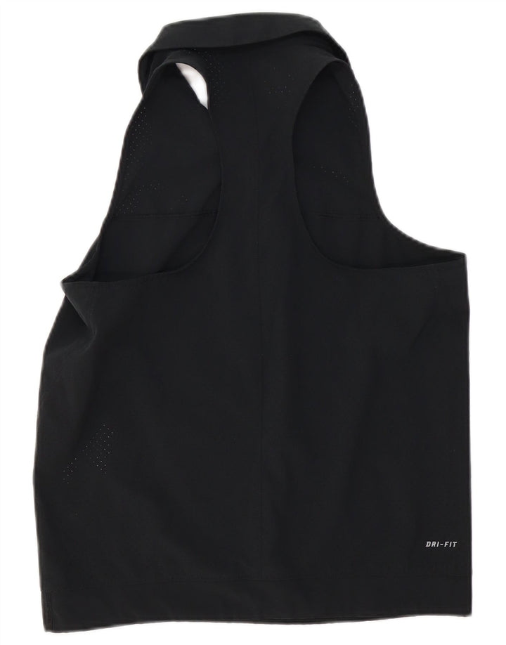 NIKE Womens Dri Fit Vest Top UK 16 Large Black Polyester