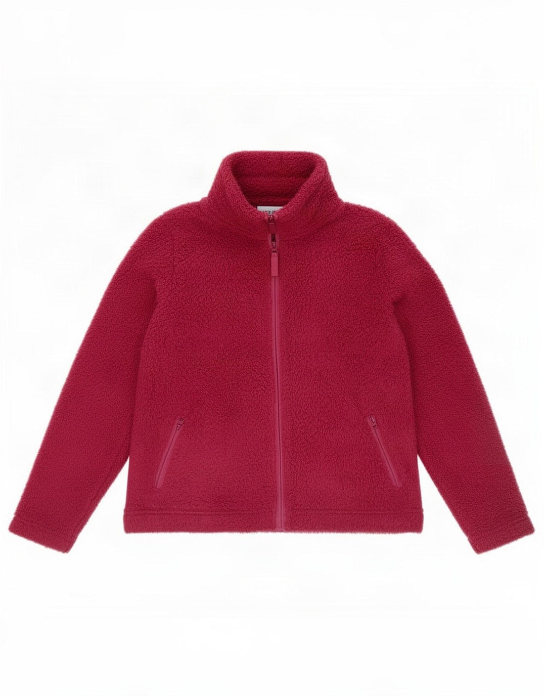 Marks & Spencer Womens Fleece Jacket UK 14 Large Maroon Polyester