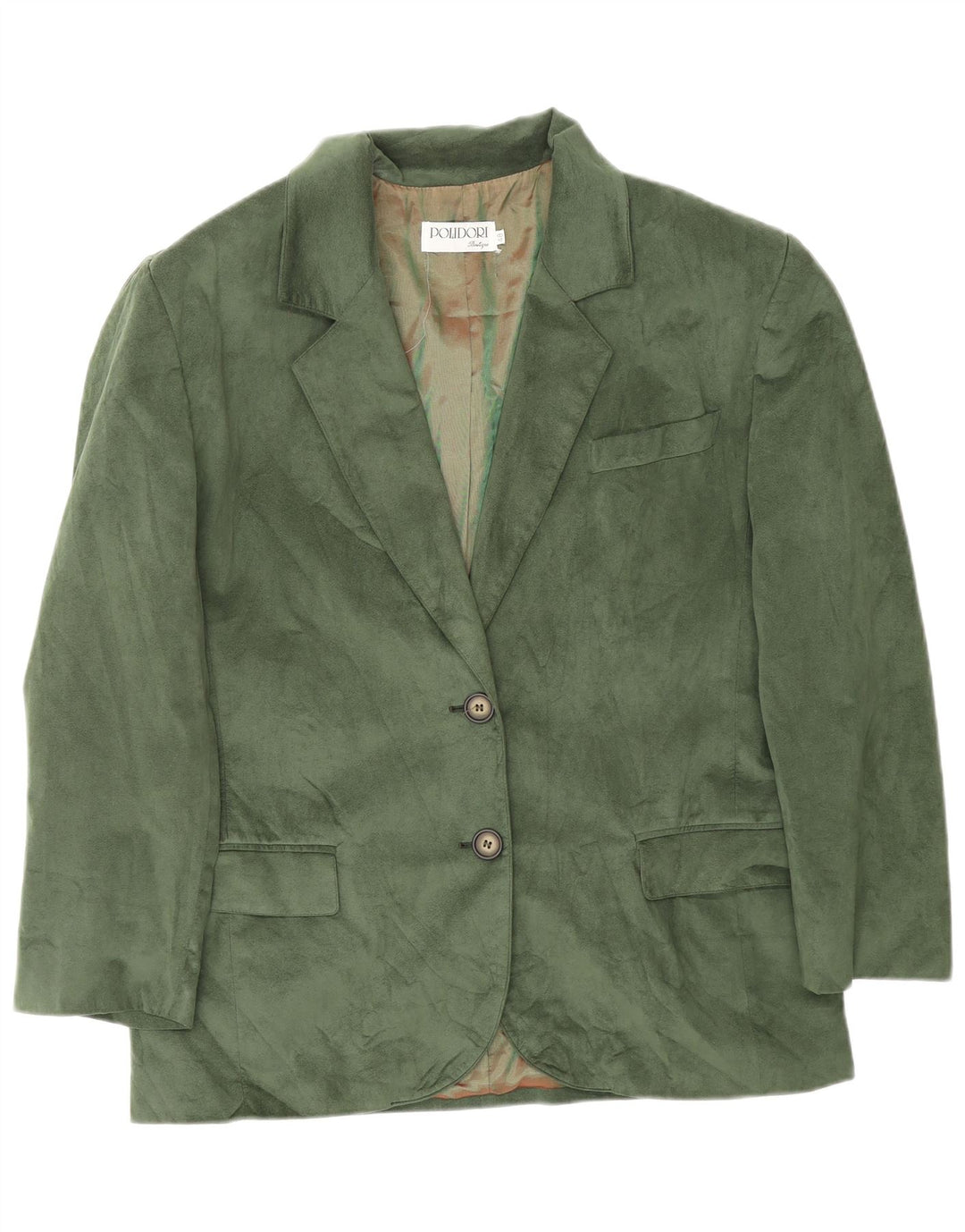 VINTAGE Womens 2 Button Blazer Jacket IT 48 XL Green