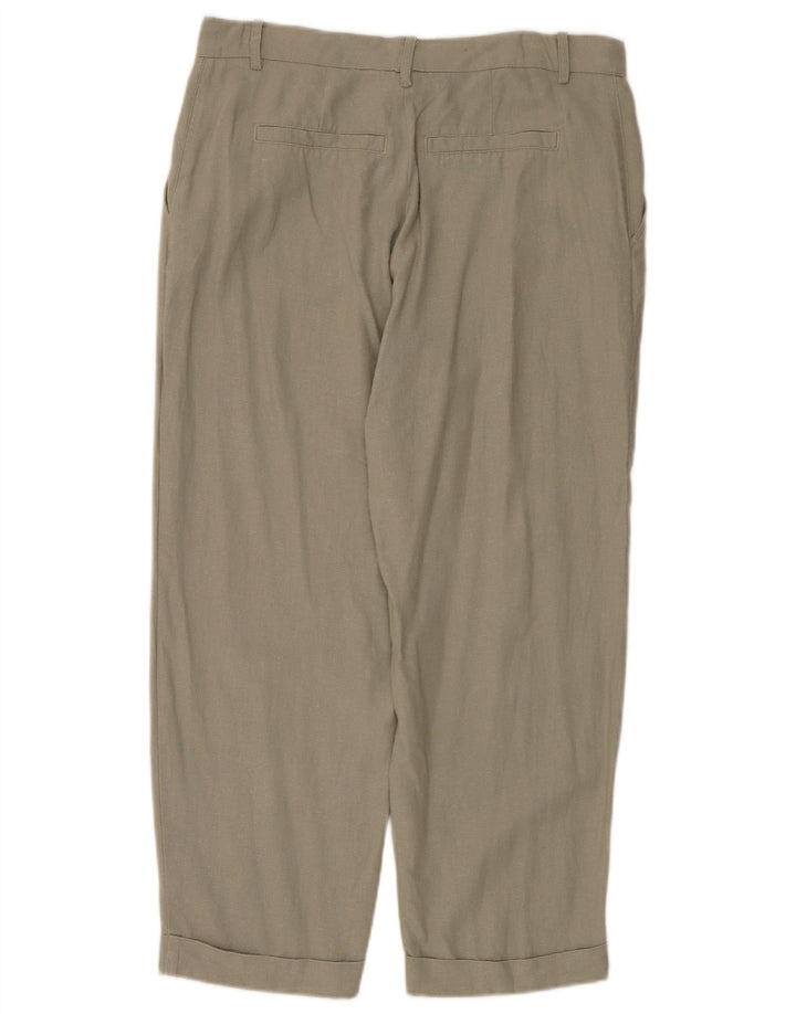 Zara Womens Straight Chino Trousers EU 40 Medium W30 L27 Khaki