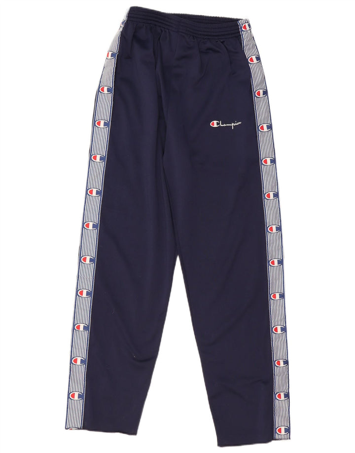 Champion Mens Graphic Tracksuit Trousers Small  Navy Blue Polyester