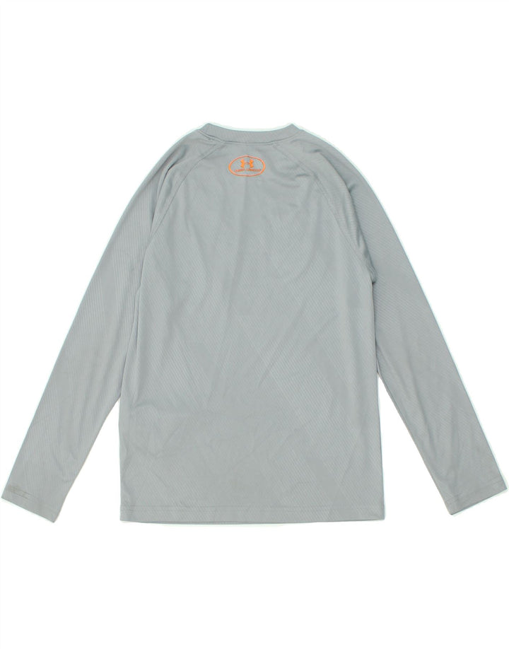 HEAT GEAR Boys Heat Gear Graphic Top Long Sleeve 11-12 Years Small Grey | Vintage Heat Gear | Thrift | Second-Hand Heat Gear | Used Clothing | Messina Hembry 