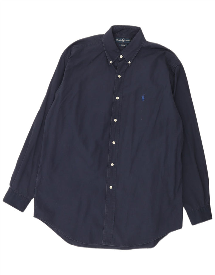 Ralph Lauren Mens Blake Shirt Medium Navy Blue Cotton