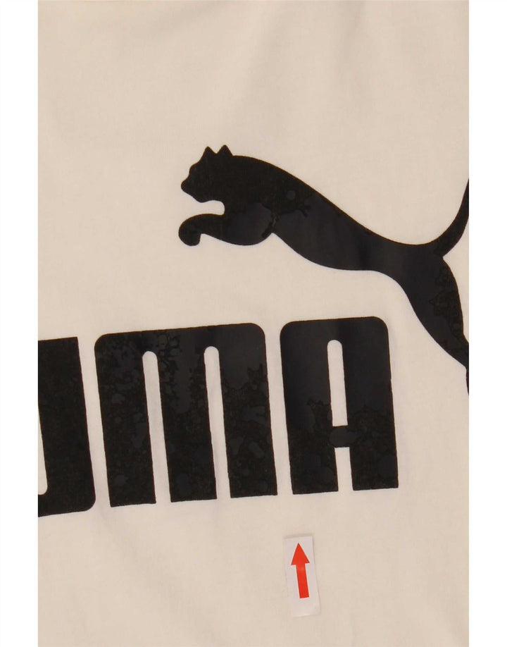 Puma Mens Graphic T-Shirt Top 2XL White