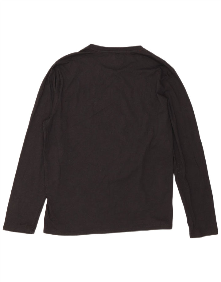 Chaps Mens Graphic Top Long Sleeve XL Black Cotton