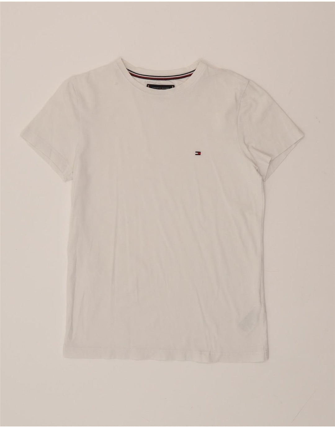 TOMMY HILFIGER Mens T-Shirt Top Small White Cotton