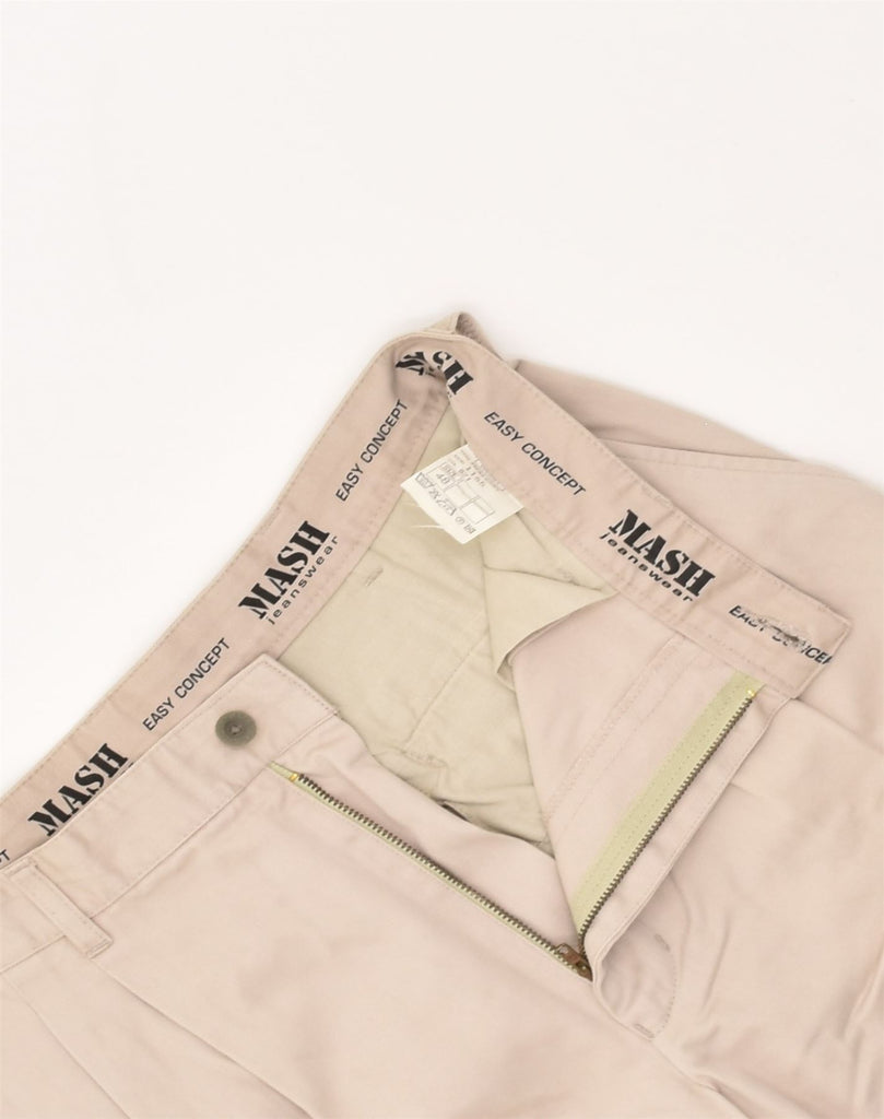 MASH Mens Pegged Chino Trousers IT 48 Medium W34 L30 Beige Cotton | Vintage Mash | Thrift | Second-Hand Mash | Used Clothing | Messina Hembry 