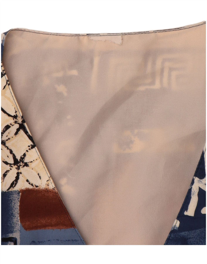 VINTAGE Womens Waistcoat UK 12 Medium Multicoloured Patchwork