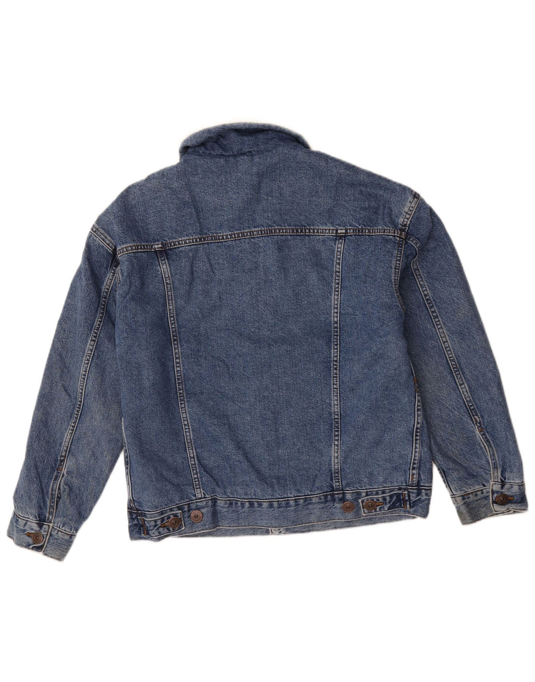BDG Mens Sherpa Denim Jacket UK 34 XS Blue Cotton