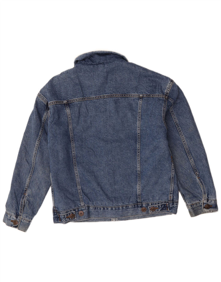 BDG Mens Sherpa Denim Jacket UK 34 XS Blue Cotton
