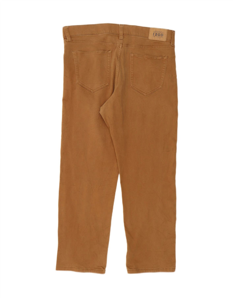 IZOD Mens Regular Fit Straight Casual Trousers W36 L29 Beige Cotton Vintage Izod and Second-Hand Izod from Messina Hembry 