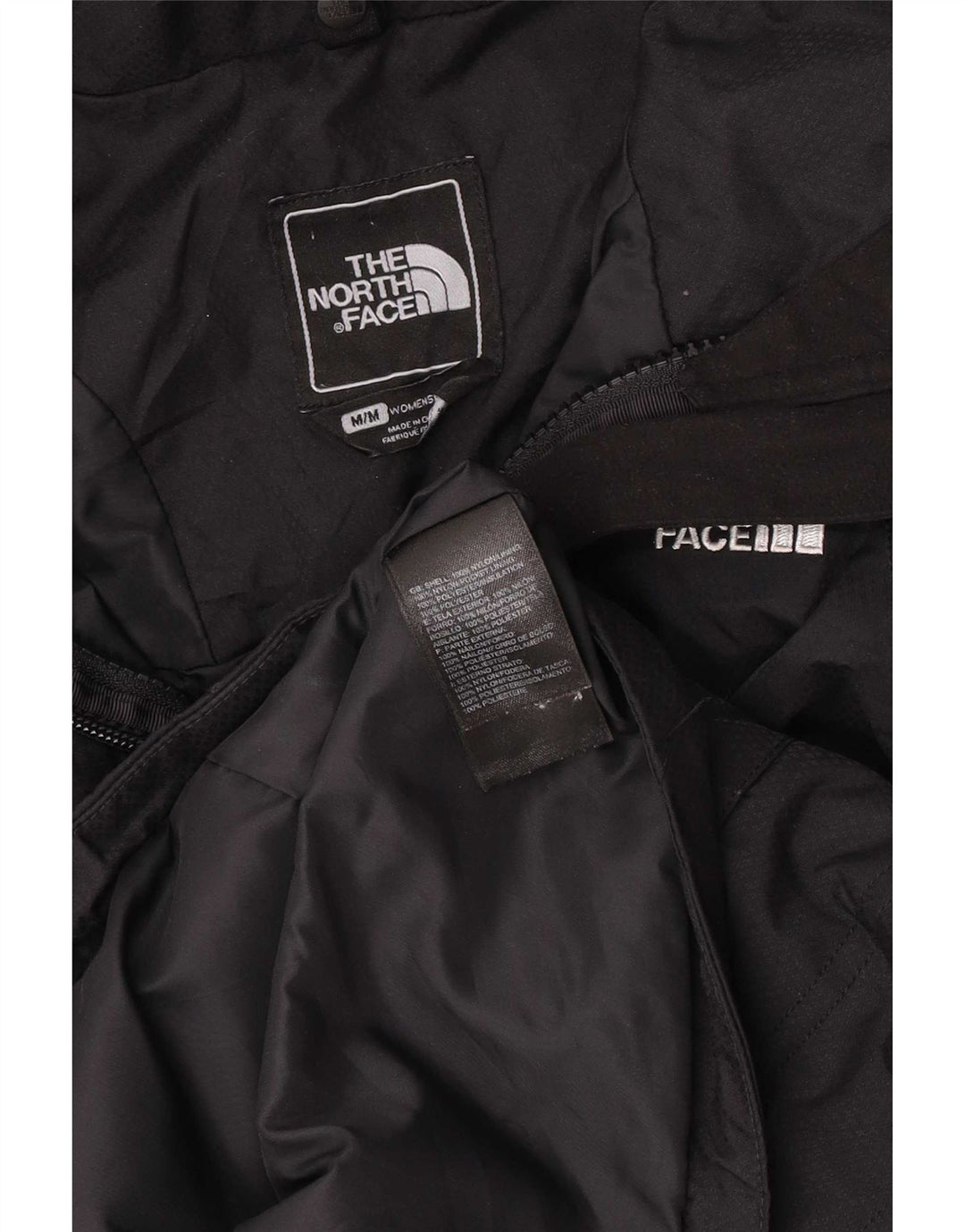 The North Face Womens Hooded Windbreaker Jacket UK 14 Medium Black Nylon
